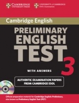 Cambridge Preliminary English Practice Tests PET 3 Self-study Pack (Student's Book with answers and Audio CD)