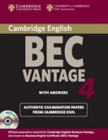 Cambridge BEC Practice Tests Vantage 4 Self-study Pack