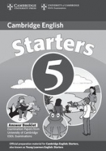 Cambridge Young Learners English Practice Tests Starters 5 Answer Booklet